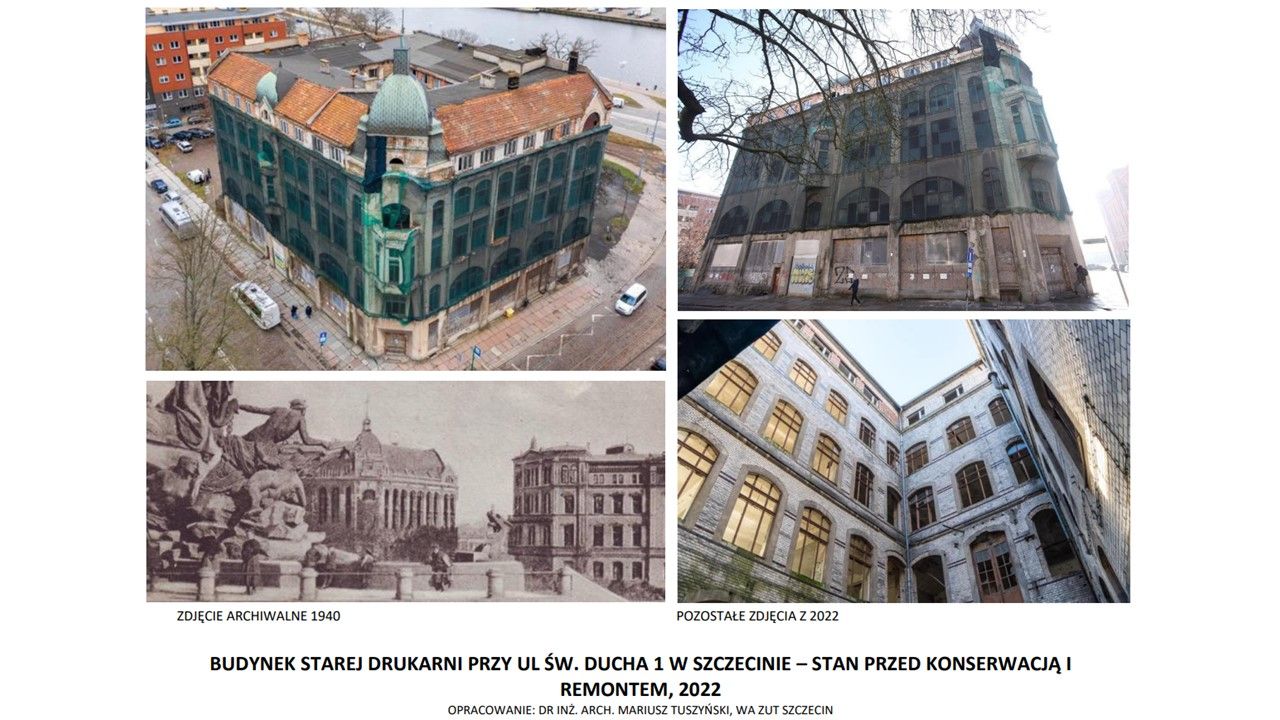 Budynek starej drukarni w Szczecinie, projekt grafika 3