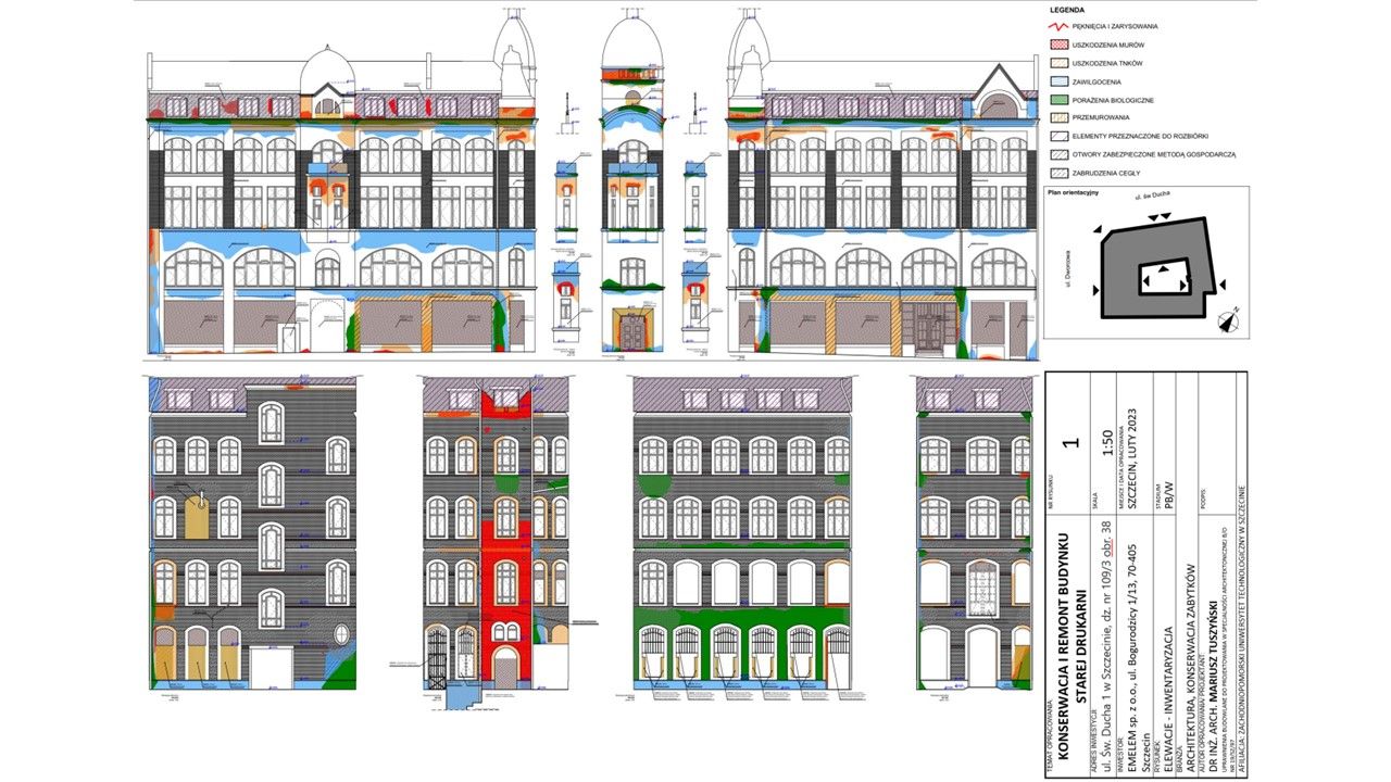 Budynek starej drukarni w Szczecinie, projekt grafika 4