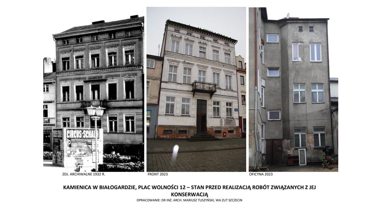 Kamienica w Białogardzie, projekt, grafika, rys. 7